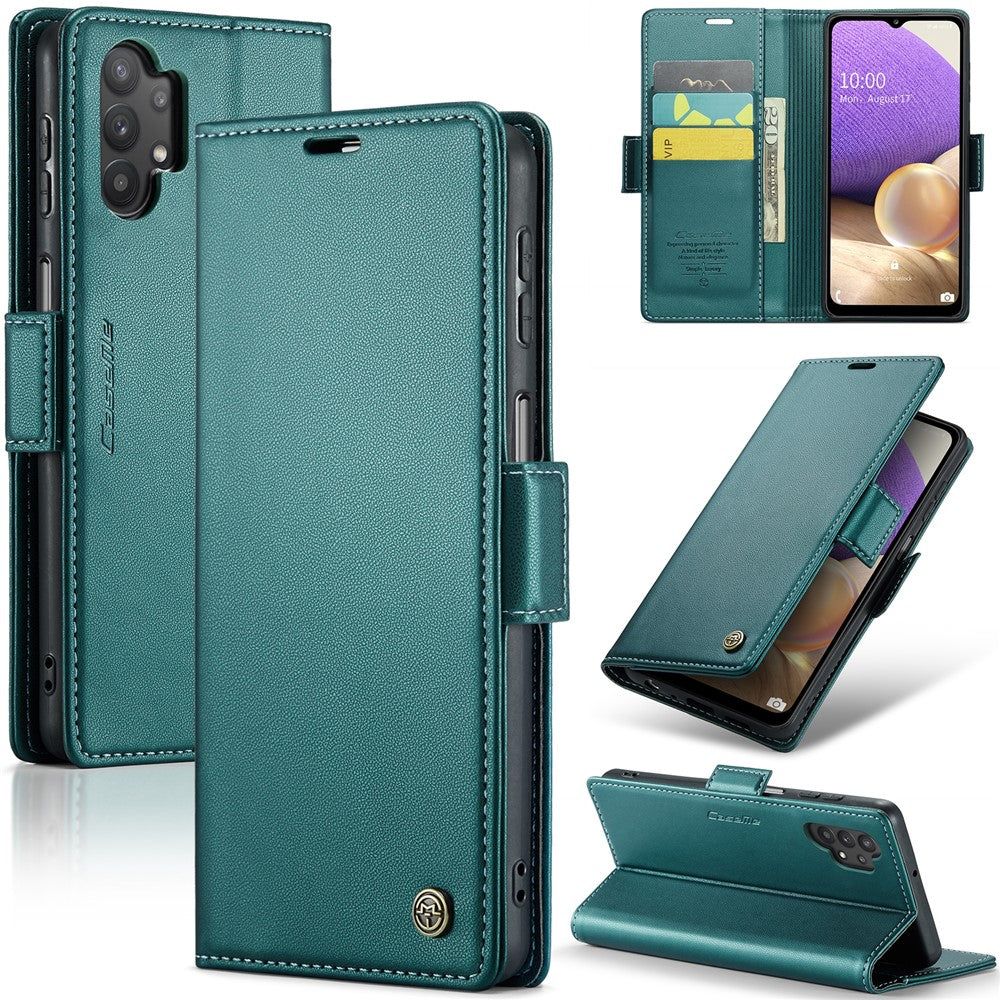 Galaxy A32 5G / M32 5G Glänzende Wallet-Hülle – RFID-Schutz & Ständer