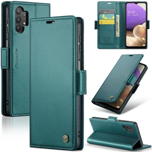 Galaxy A32 5G / M32 5G Glänzende Wallet-Hülle – RFID-Schutz & Ständer
