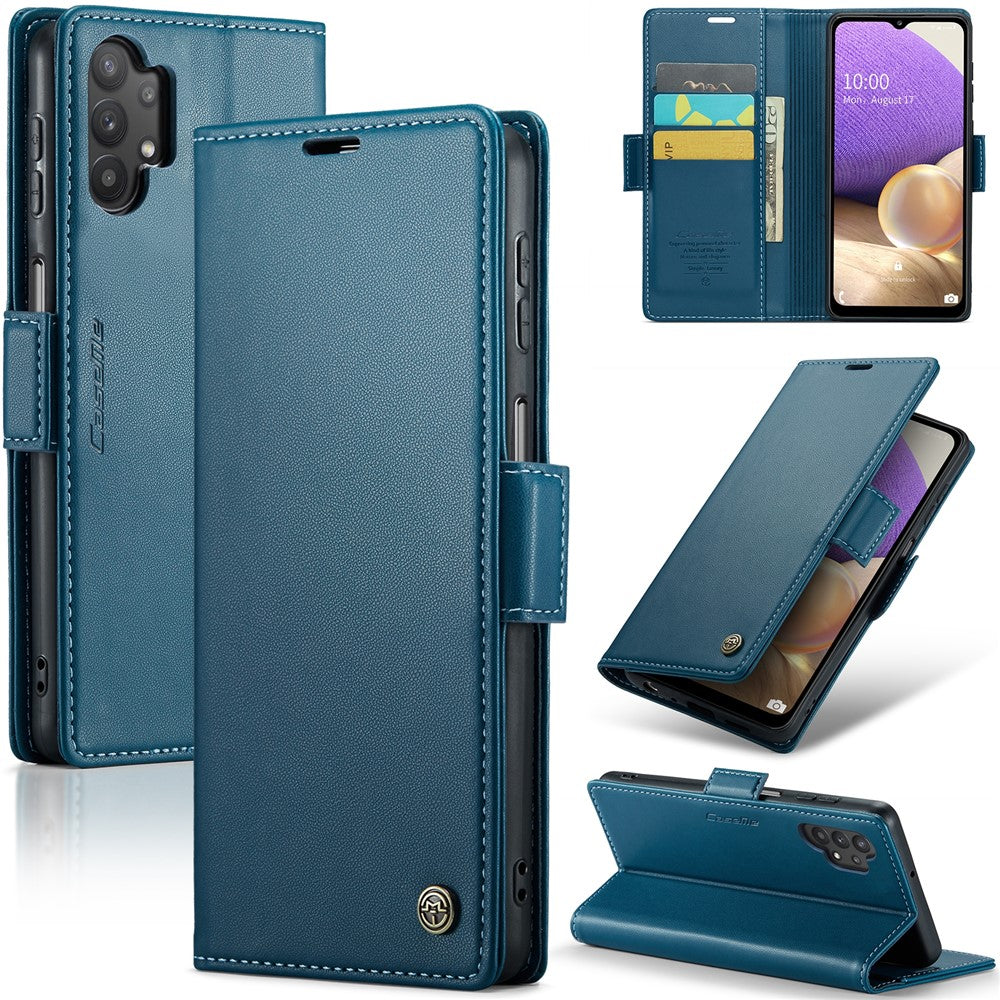 Galaxy A32 5G / M32 5G Glänzende Wallet-Hülle – RFID-Schutz & Ständer