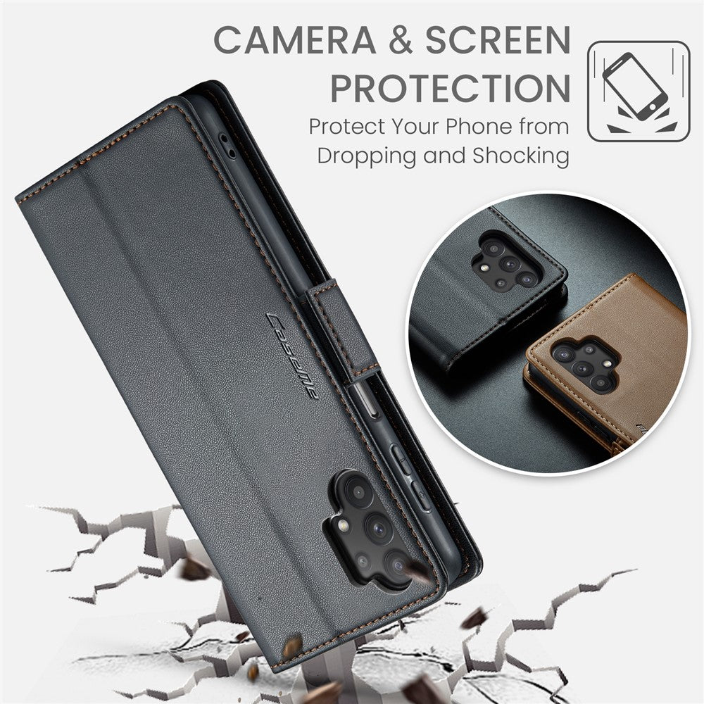 Galaxy A32 5G / M32 5G Glänzende Wallet-Hülle – RFID-Schutz & Ständer