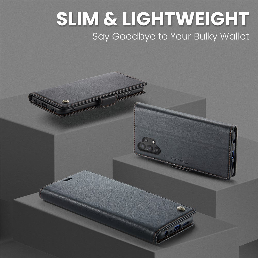 Galaxy A32 5G / M32 5G Glänzende Wallet-Hülle – RFID-Schutz & Ständer
