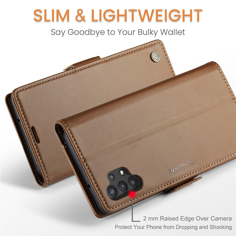 Galaxy A32 5G / M32 5G Glänzende Wallet-Hülle – RFID-Schutz & Ständer