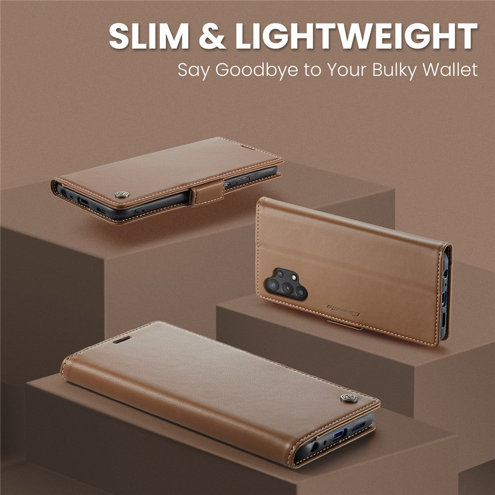 Galaxy A32 5G / M32 5G Glänzende Wallet-Hülle – RFID-Schutz & Ständer