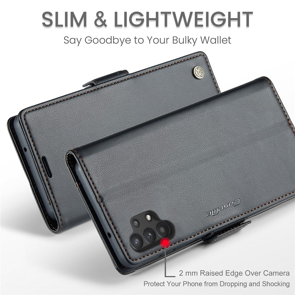 Galaxy A32 5G / M32 5G Glänzende Wallet-Hülle – RFID-Schutz & Ständer