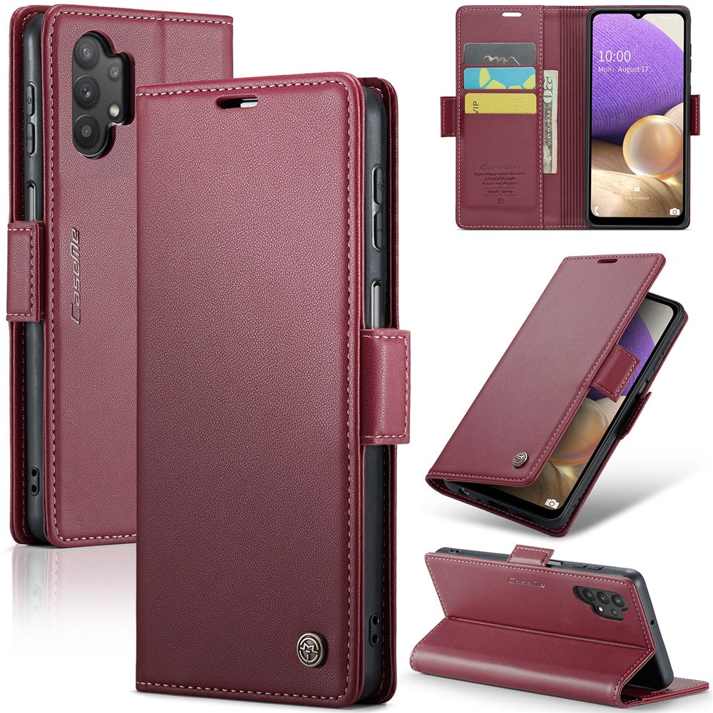 Galaxy A32 5G / M32 5G Glänzende Wallet-Hülle – RFID-Schutz & Ständer