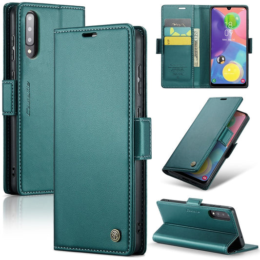 Galaxy A70 / A70s Glänzende Wallet-Hülle – RFID-Schutz & Ständer