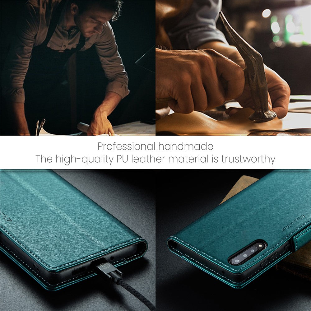 Galaxy A70 / A70s Glänzende Wallet-Hülle – RFID-Schutz & Ständer