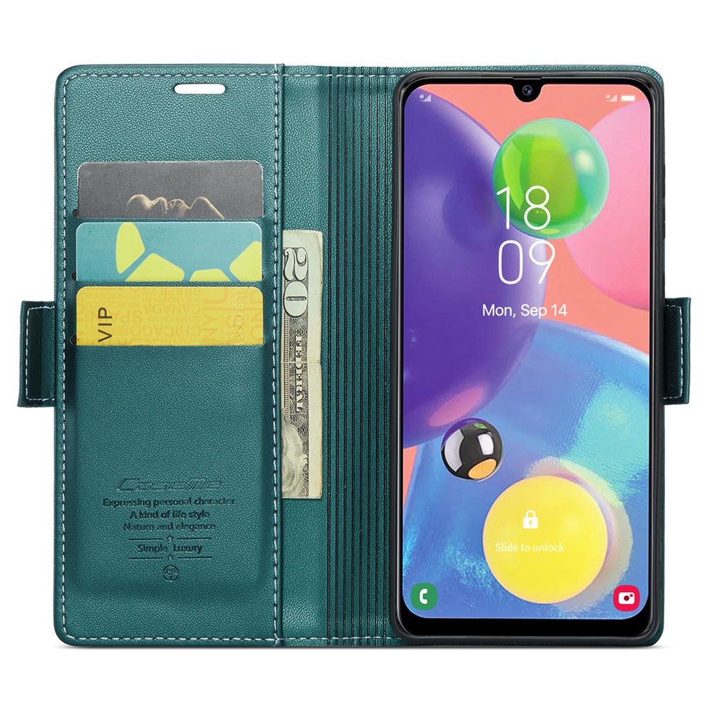 Galaxy A70 / A70s Glänzende Wallet-Hülle – RFID-Schutz & Ständer