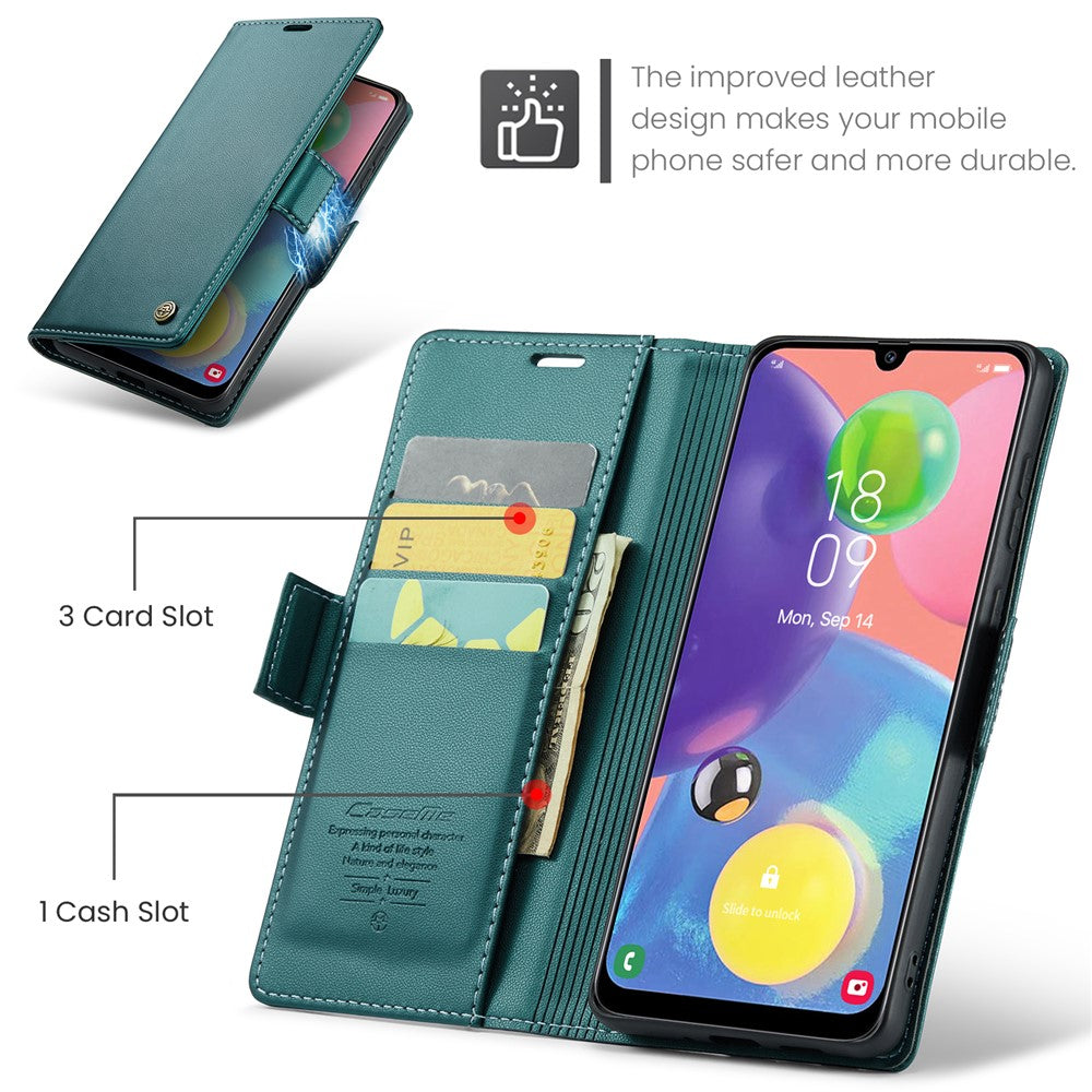 Galaxy A70 / A70s Glänzende Wallet-Hülle – RFID-Schutz & Ständer