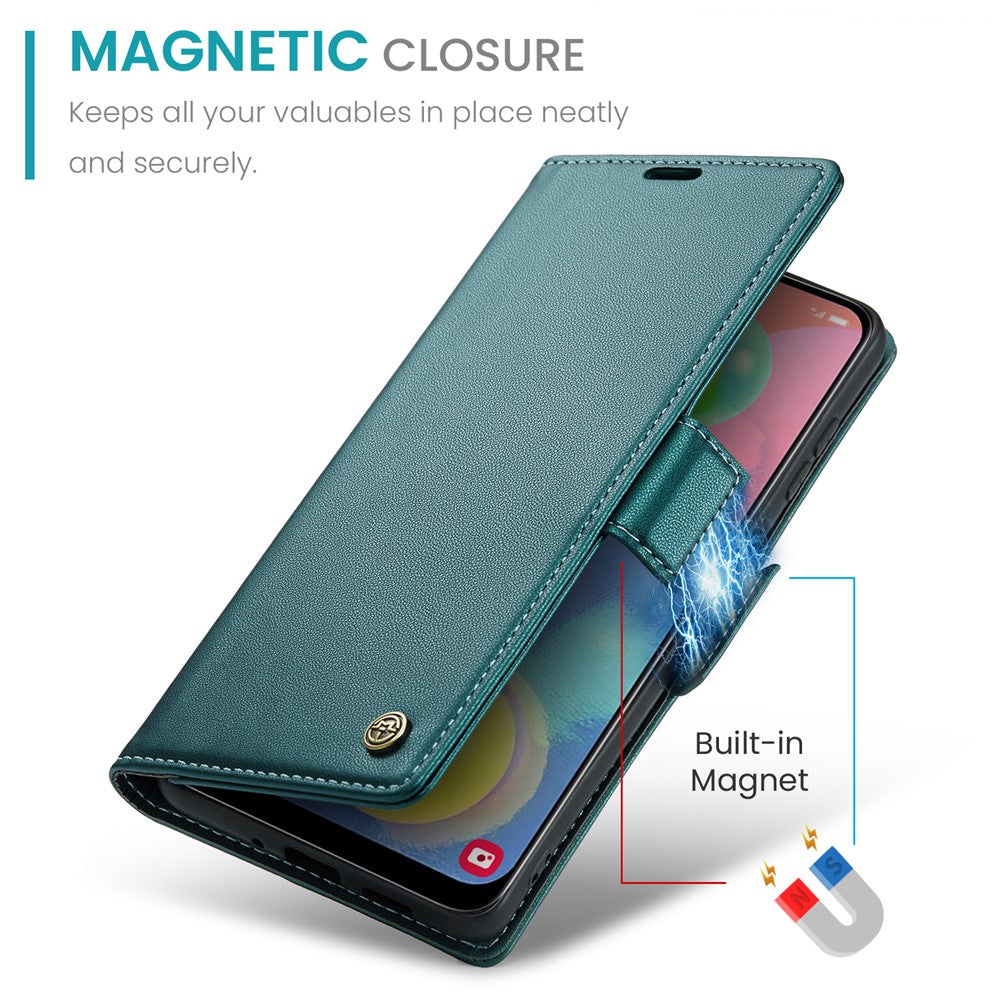 Galaxy A70 / A70s Glänzende Wallet-Hülle – RFID-Schutz & Ständer