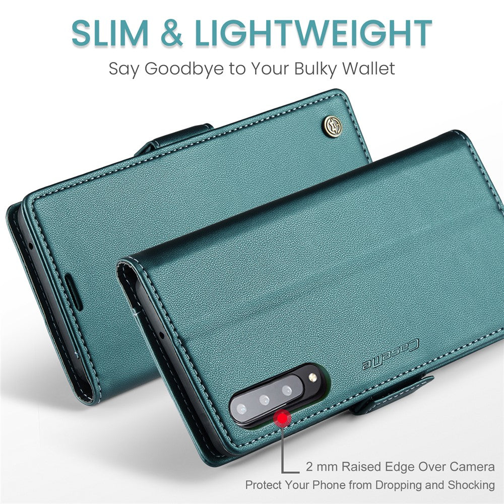 Galaxy A70 / A70s Glänzende Wallet-Hülle – RFID-Schutz & Ständer