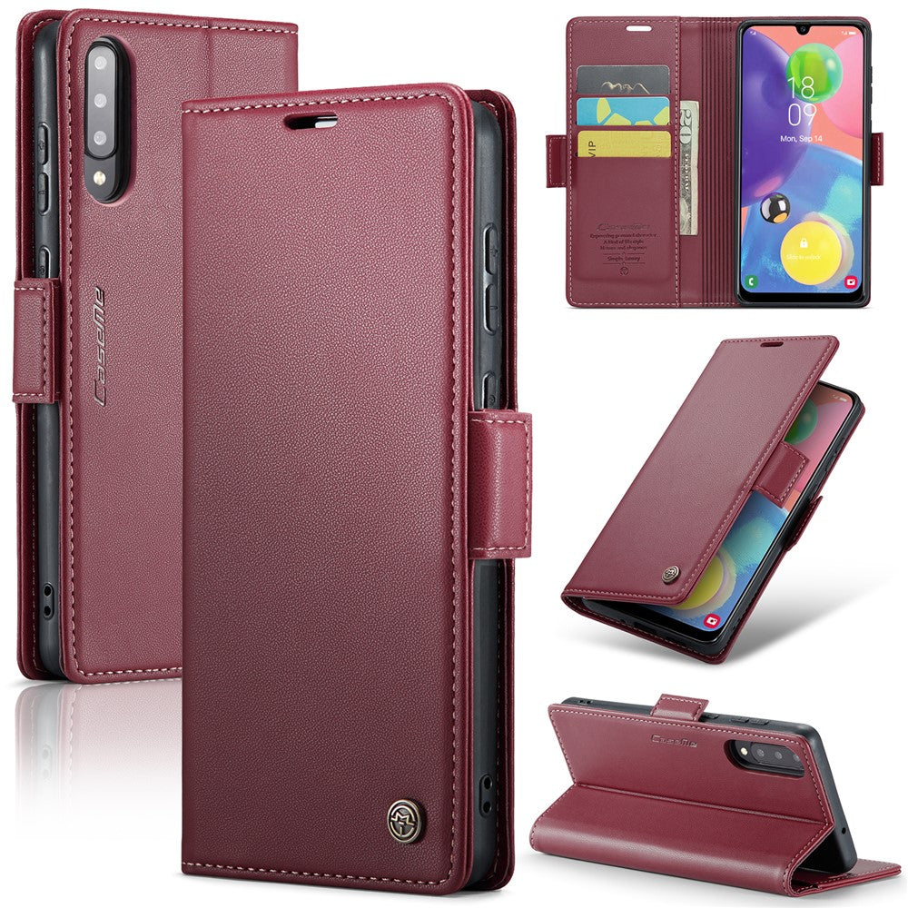 Galaxy A70 / A70s Glänzende Wallet-Hülle – RFID-Schutz & Ständer