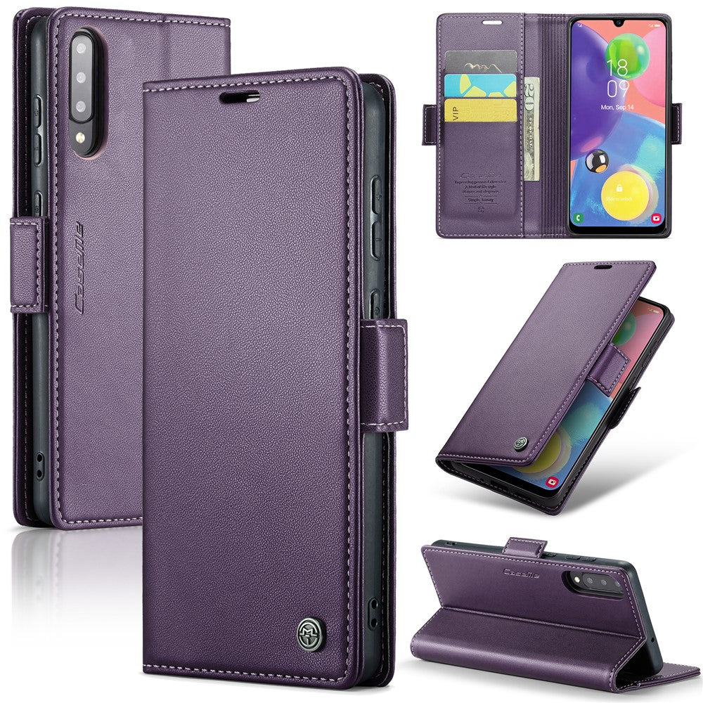 Galaxy A70 / A70s Glänzende Wallet-Hülle – RFID-Schutz & Ständer