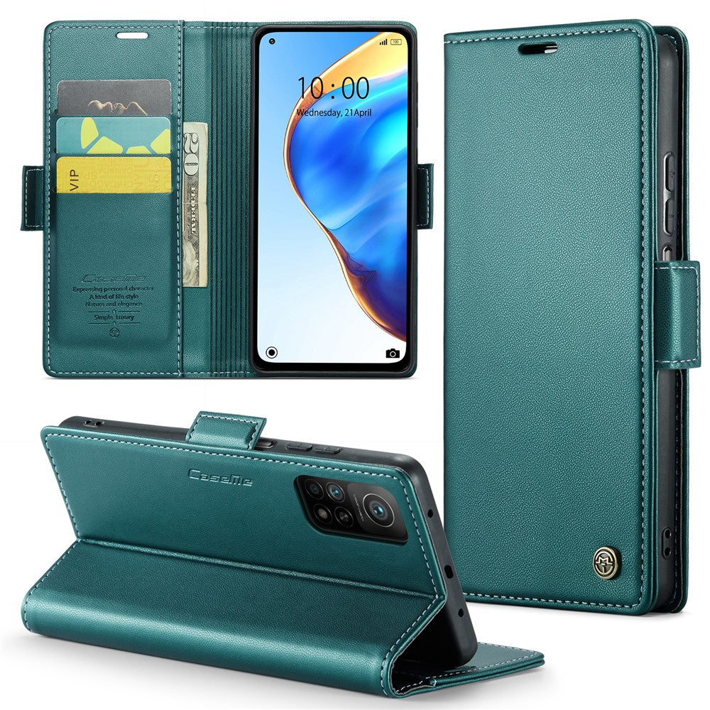 For Xiaomi Mi 10T 5G / Mi 10T Pro 5G / Redmi K30S Leather Case CASEME 023 RFID Blocking 3 Card Slot Mobile Cover