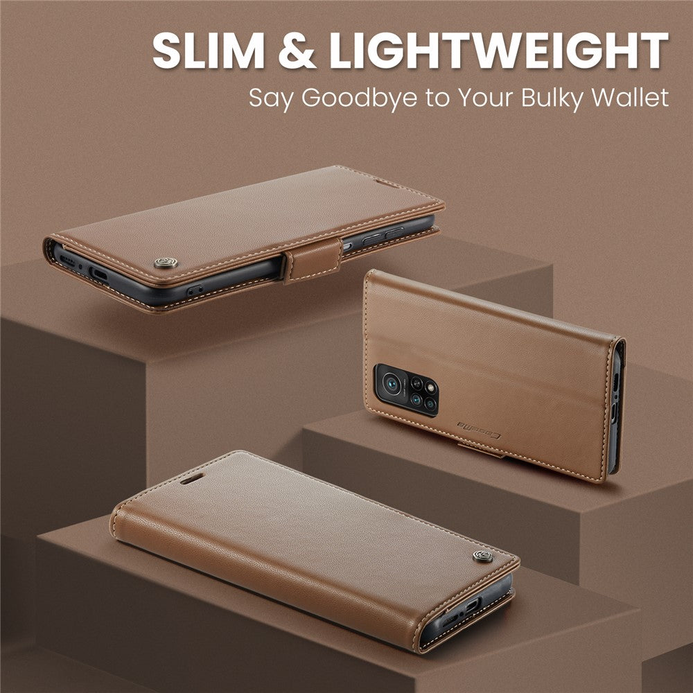 For Xiaomi Mi 10T 5G / Mi 10T Pro 5G / Redmi K30S Leather Case CASEME 023 RFID Blocking 3 Card Slot Mobile Cover