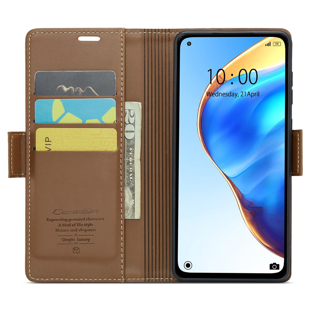 For Xiaomi Mi 10T 5G / Mi 10T Pro 5G / Redmi K30S Leather Case CASEME 023 RFID Blocking 3 Card Slot Mobile Cover