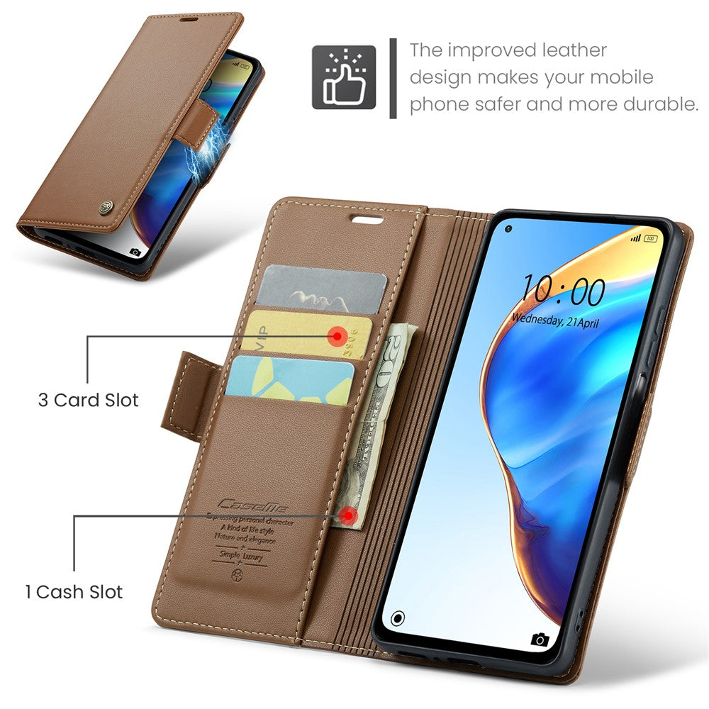 For Xiaomi Mi 10T 5G / Mi 10T Pro 5G / Redmi K30S Leather Case CASEME 023 RFID Blocking 3 Card Slot Mobile Cover
