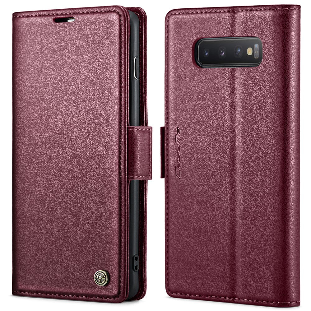 Galaxy S10 4G Glänzende Wallet-Hülle – RFID-Schutz & Ständer