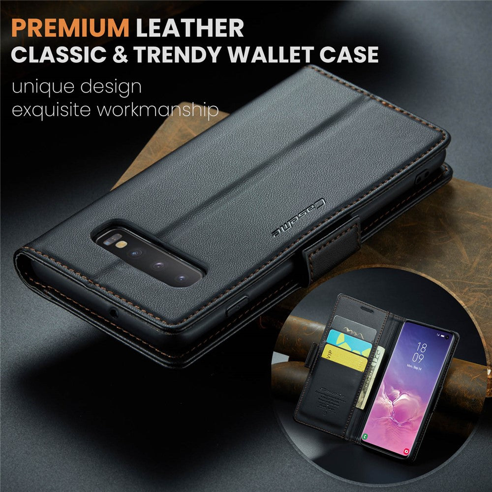 Galaxy S10 4G Glänzende Wallet-Hülle – RFID-Schutz & Ständer