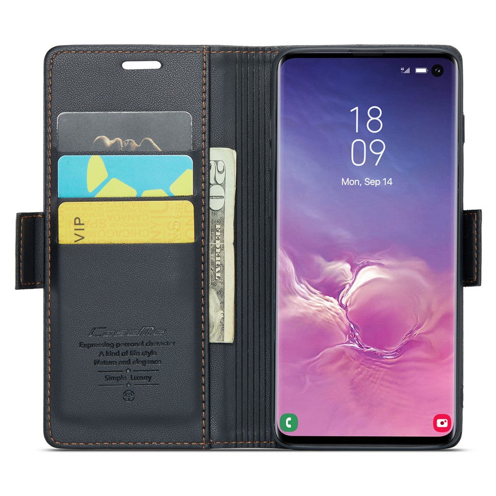 Galaxy S10 4G Glänzende Wallet-Hülle – RFID-Schutz & Ständer