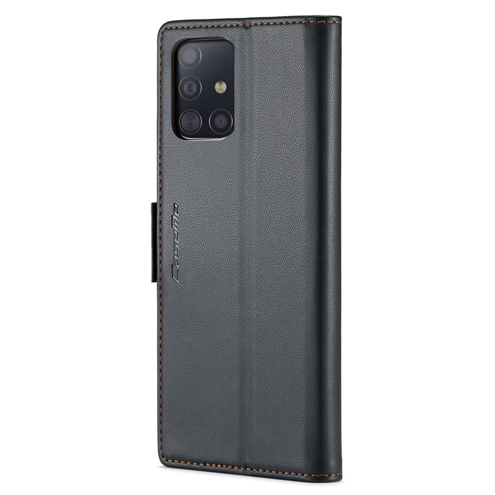 Galaxy A51 4G / M40S Glänzende Wallet-Hülle – RFID-Schutz & Ständer