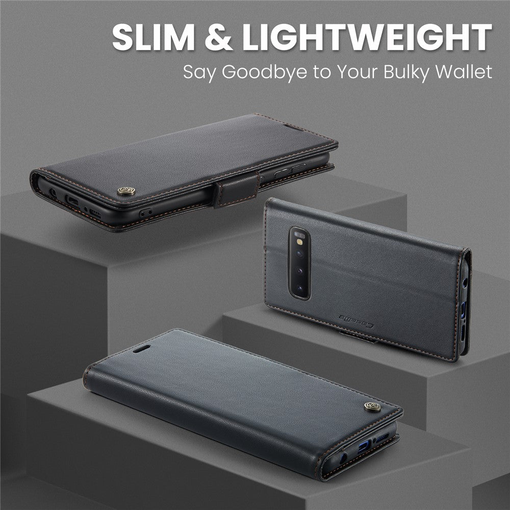 Galaxy S10 Plus Glänzende Wallet-Hülle – RFID-Schutz & Ständer