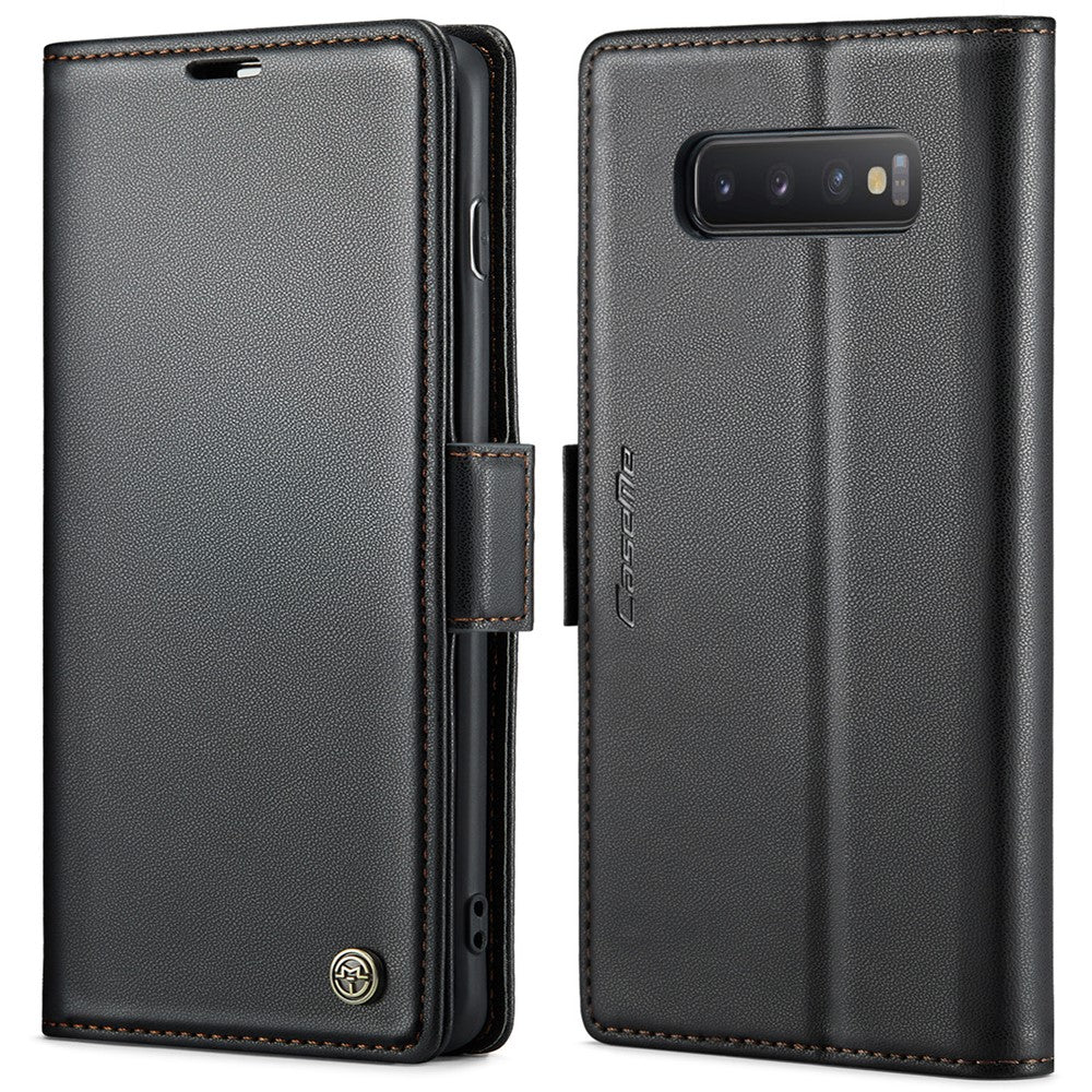 Galaxy S10 Plus Glänzende Wallet-Hülle – RFID-Schutz & Ständer