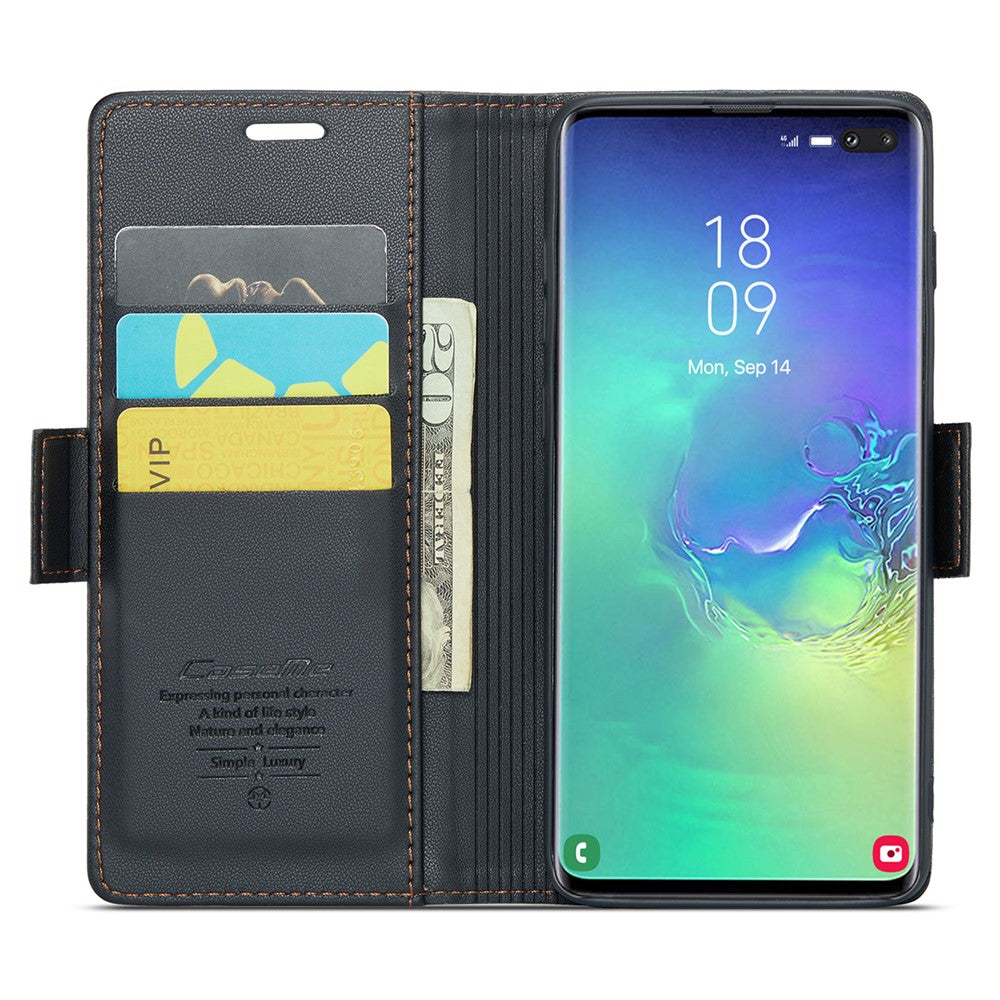 Galaxy S10 Plus Glänzende Wallet-Hülle – RFID-Schutz & Ständer