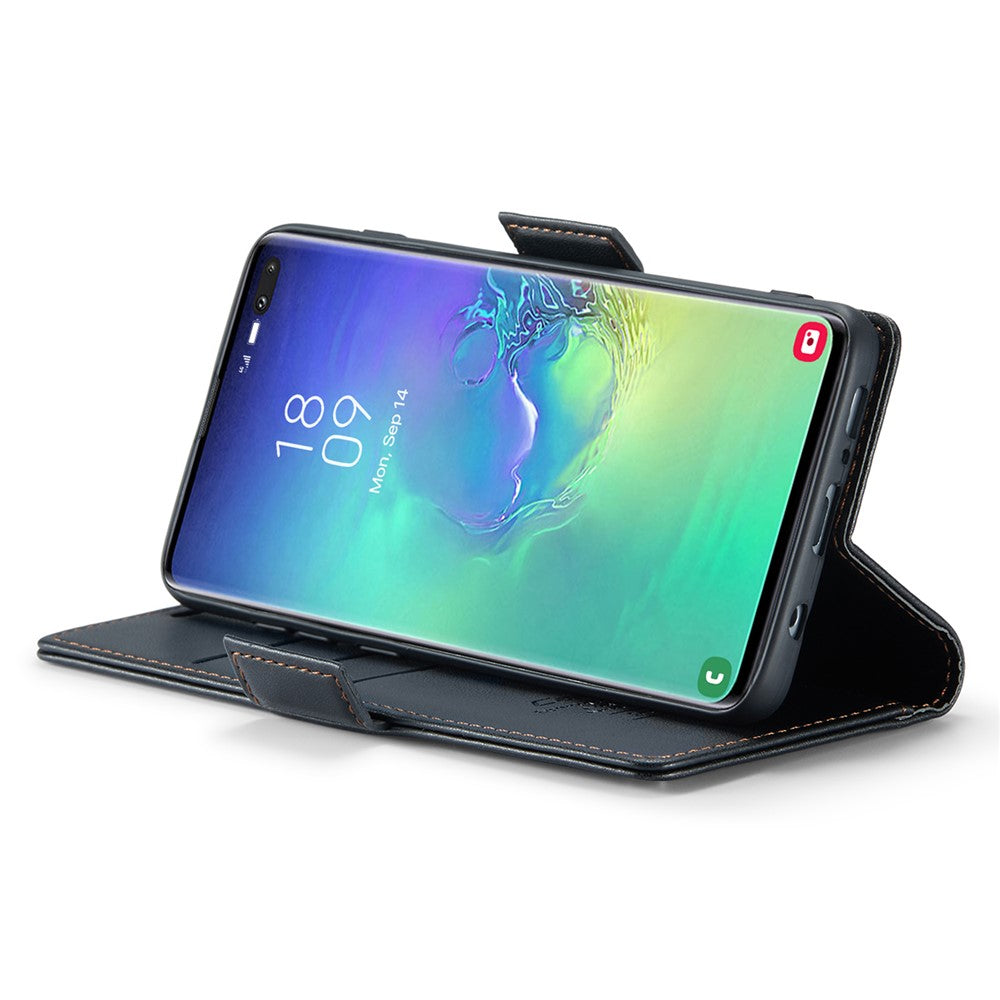 Galaxy S10 Plus Glänzende Wallet-Hülle – RFID-Schutz & Ständer