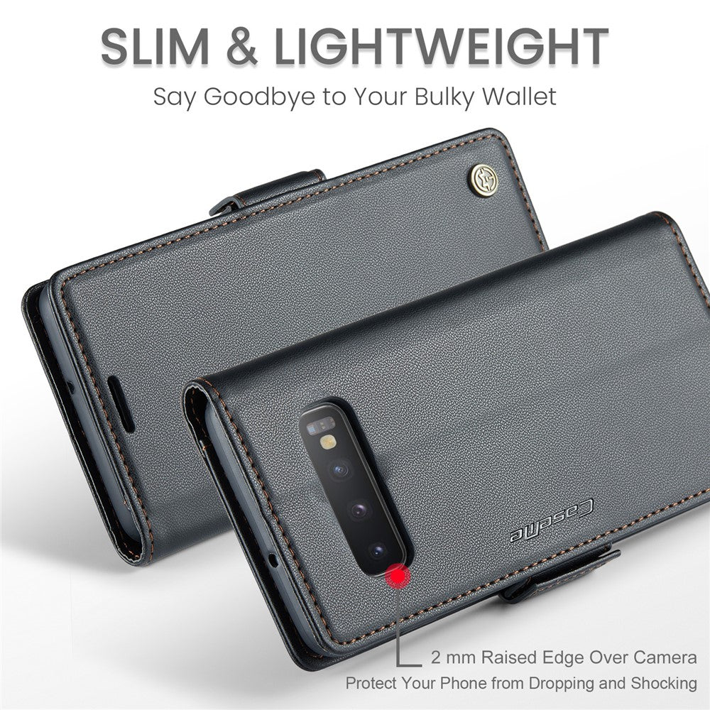 Galaxy S10 Plus Glänzende Wallet-Hülle – RFID-Schutz & Ständer
