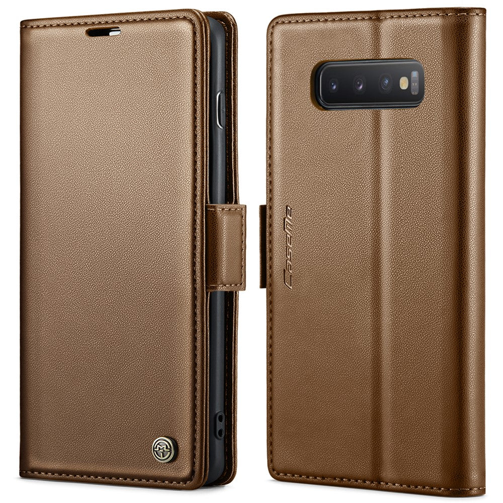 Galaxy S10 Plus Glänzende Wallet-Hülle – RFID-Schutz & Ständer