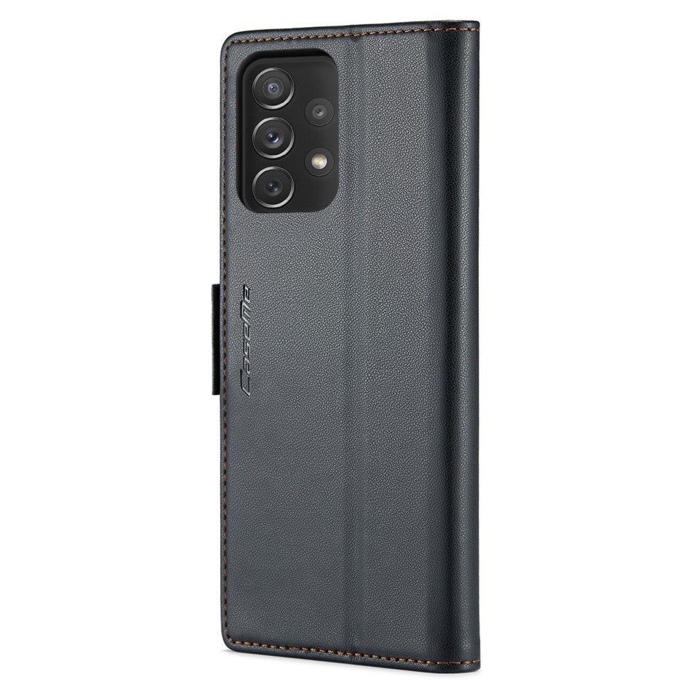Galaxy A72 4G/5G Glänzende Wallet-Hülle – RFID-Schutz & Ständer