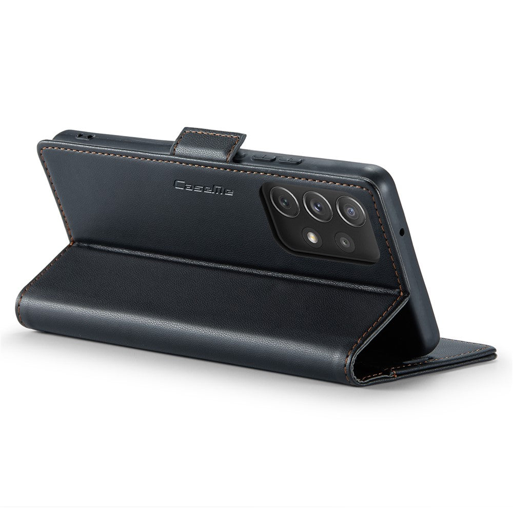 Galaxy A72 4G/5G Glänzende Wallet-Hülle – RFID-Schutz & Ständer