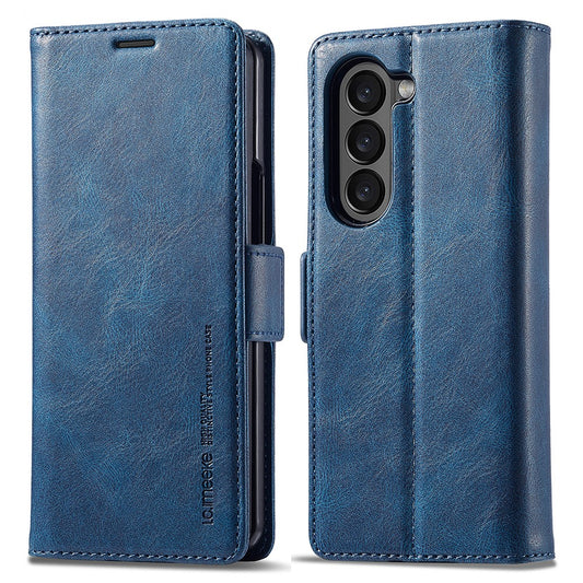 Galaxy Z Fold5 5G – Wallet-Handyhülle aus Kunststoff und PU-Leder, mit Ständer, mit RFID-Schutz