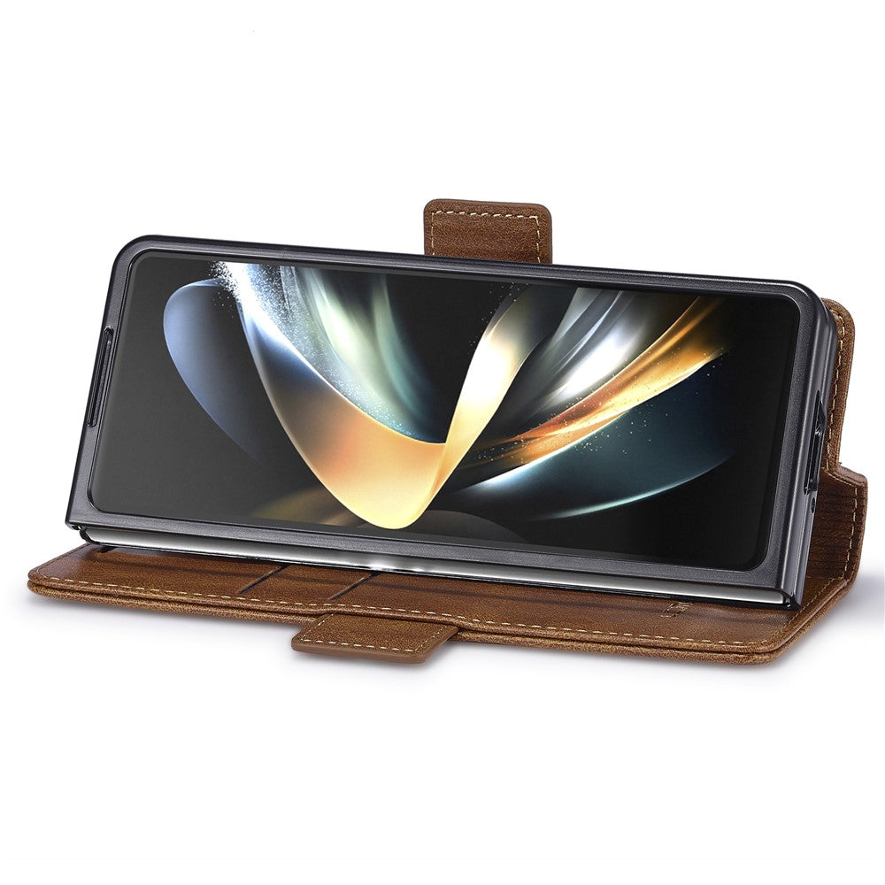LC.IMEEKE For Samsung Galaxy Z Fold5 5G RFID Blocking Phone Case Wallet PU Leather Stand Cover