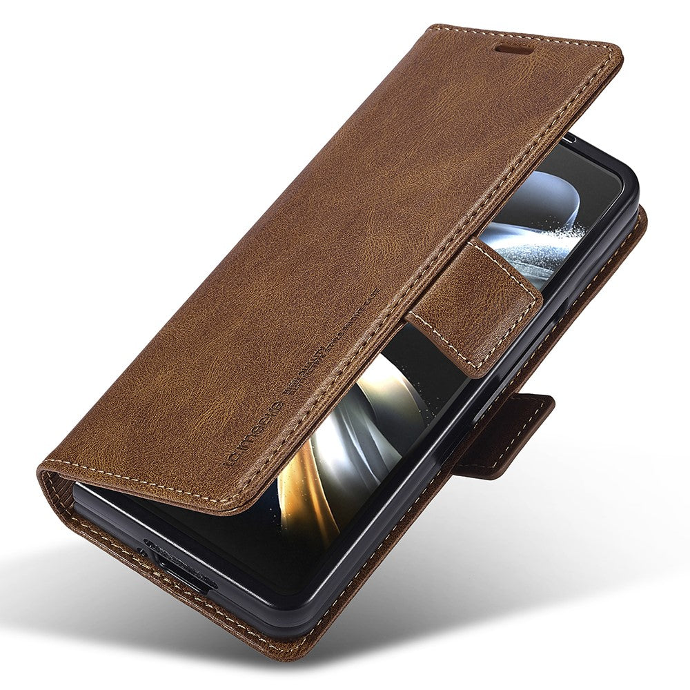 LC.IMEEKE For Samsung Galaxy Z Fold5 5G RFID Blocking Phone Case Wallet PU Leather Stand Cover