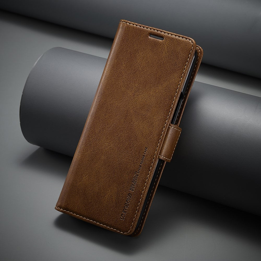 LC.IMEEKE For Samsung Galaxy Z Fold5 5G RFID Blocking Phone Case Wallet PU Leather Stand Cover