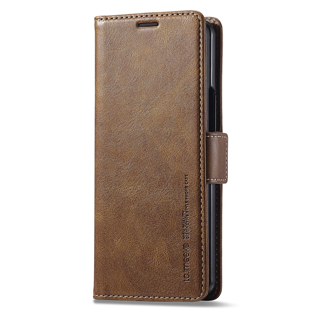 LC.IMEEKE For Samsung Galaxy Z Fold5 5G RFID Blocking Phone Case Wallet PU Leather Stand Cover