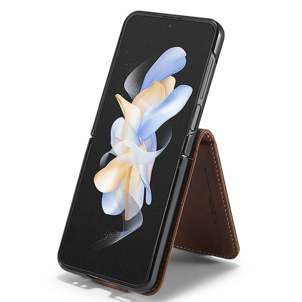 LC.IMEEKE For Samsung Galaxy Z Flip5 5G PU Leather Phone Cover RFID Blocking Card Slot Case