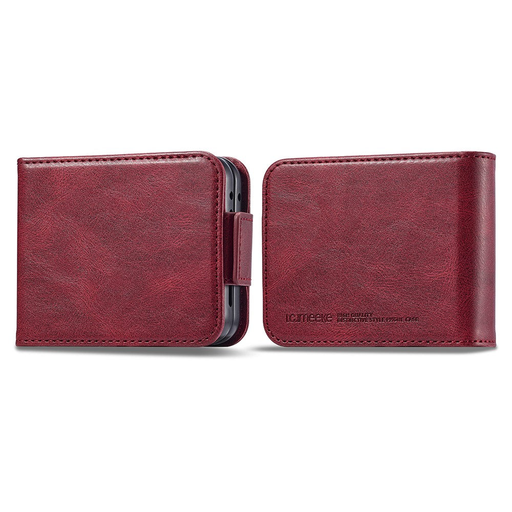 LC.IMEEKE For Samsung Galaxy Z Flip5 5G PU Leather Phone Cover RFID Blocking Card Slot Case