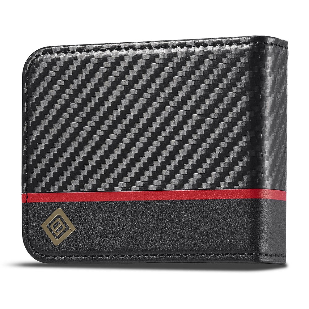 LC.IMEEKE Leather Phone Case for Samsung Galaxy Z Flip4 5G , Carbon Fiber Texture Card Slot Cover
