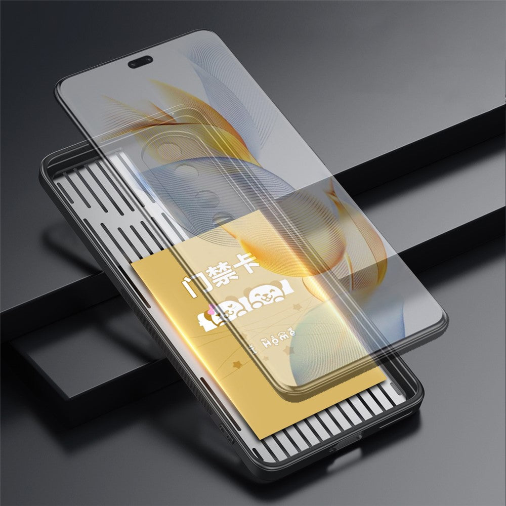 For Honor 90 Phone Case Hollow Heat Dissipation TPU+Aluminum Alloy Magnetic Back Cover