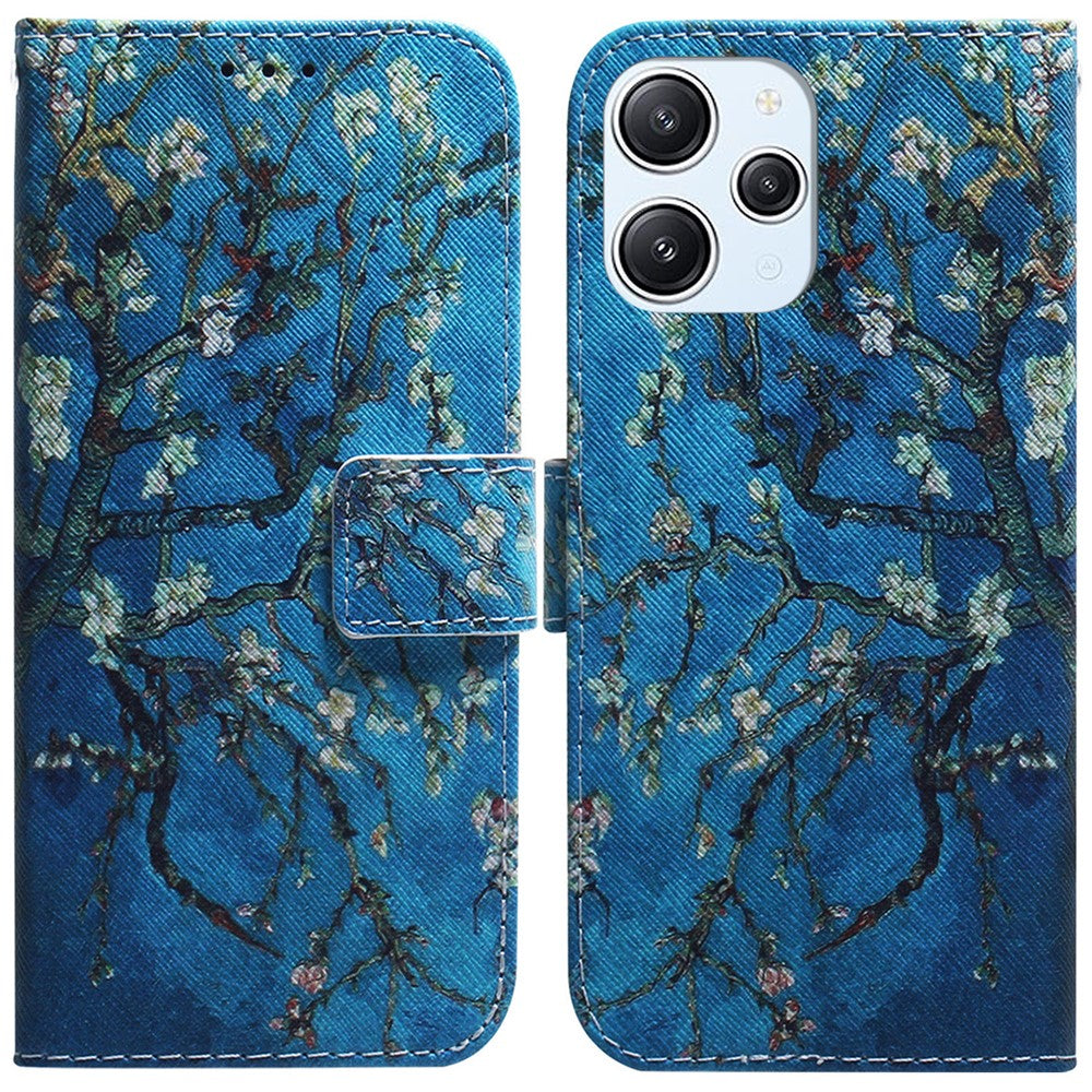 For Xiaomi Redmi Note 12 4G PU Leather Stand Cover Pattern Printing Wallet Phone Case