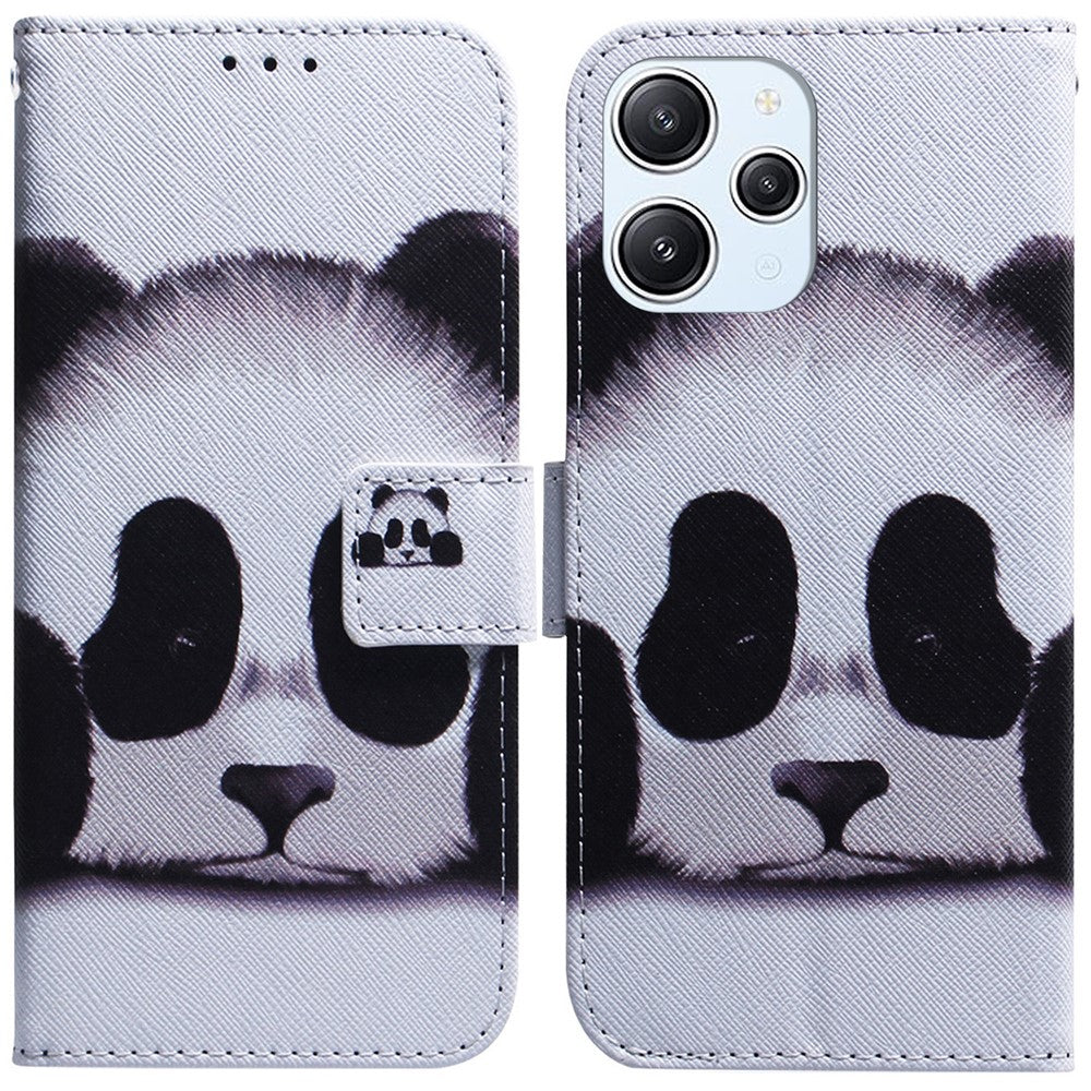 For Xiaomi Redmi Note 12 4G PU Leather Stand Cover Pattern Printing Wallet Phone Case