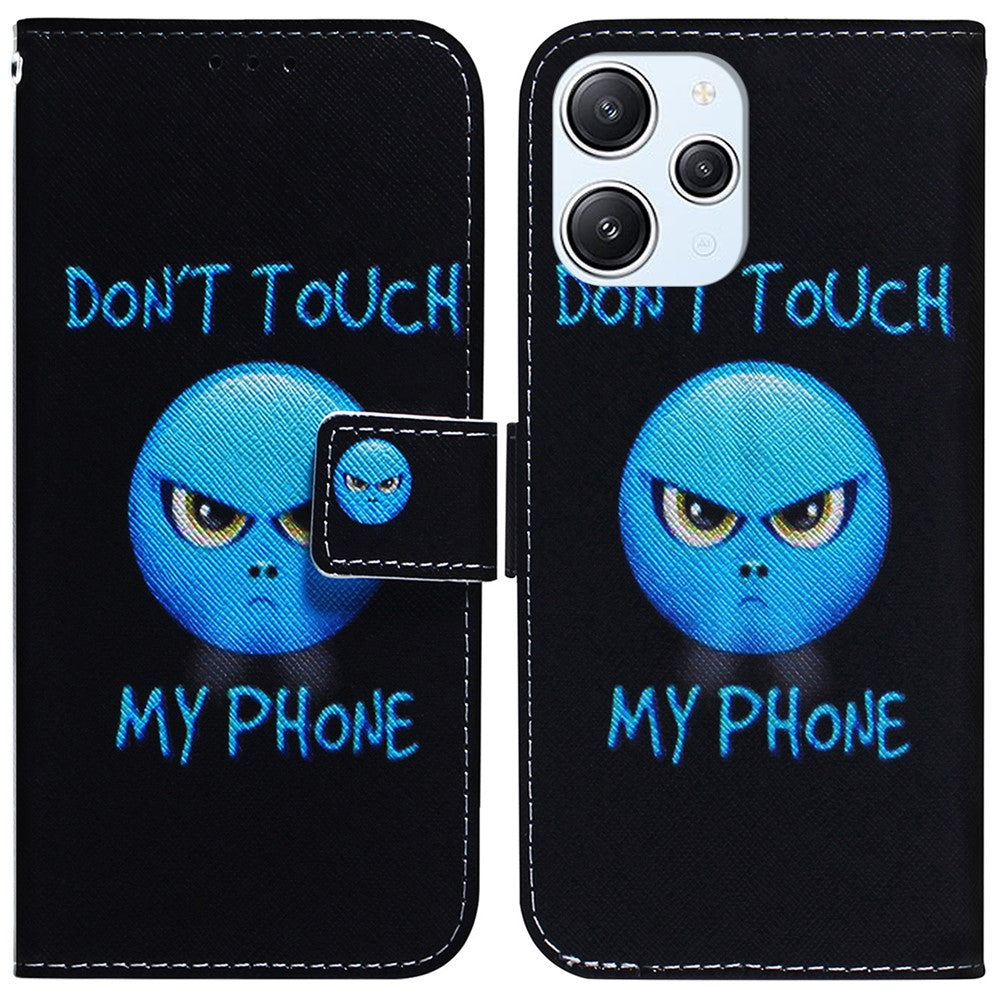 For Xiaomi Redmi Note 12 4G PU Leather Stand Cover Pattern Printing Wallet Phone Case