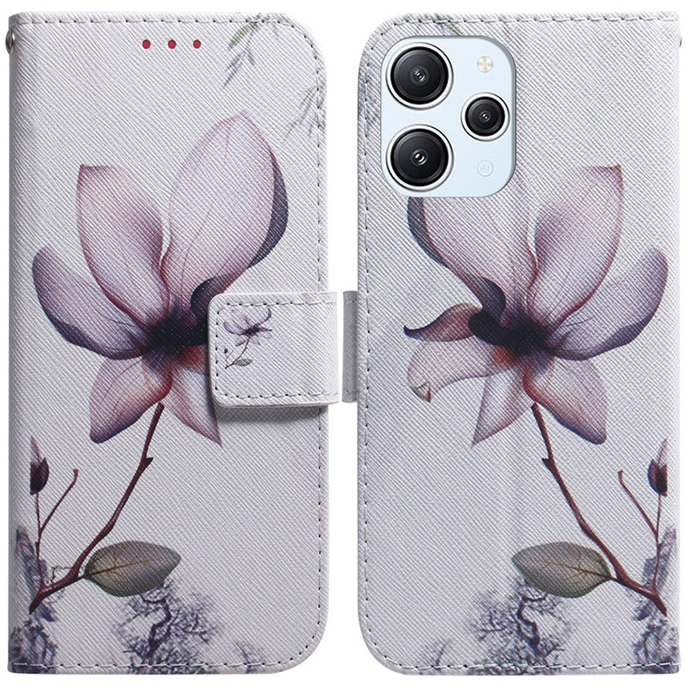 For Xiaomi Redmi Note 12 4G PU Leather Stand Cover Pattern Printing Wallet Phone Case