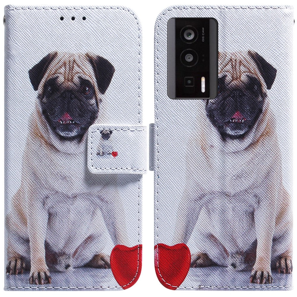 Phone Case for Xiaomi Poco F5 Pro 5G / Redmi K60 5G / K60 Pro 5G , PU Leather Pattern Printed Stand Wallet Flip Cover