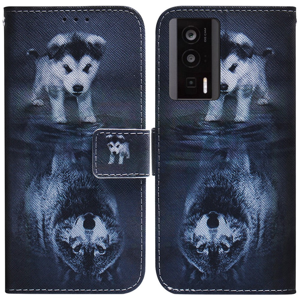 Phone Case for Xiaomi Poco F5 Pro 5G / Redmi K60 5G / K60 Pro 5G , PU Leather Pattern Printed Stand Wallet Flip Cover