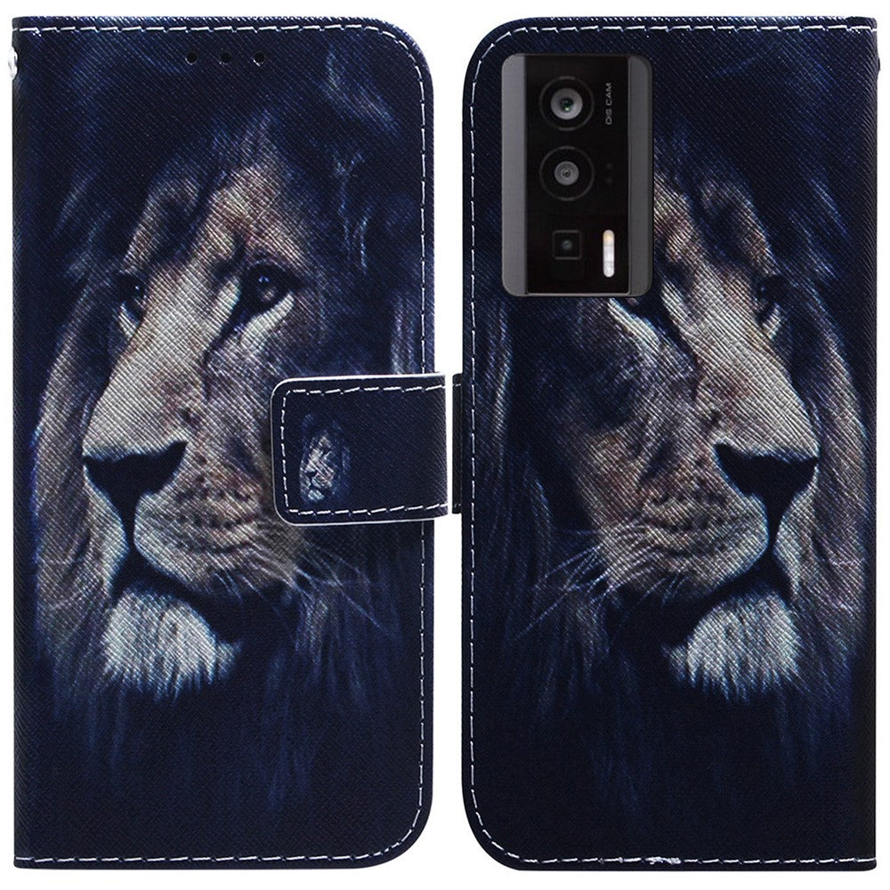 Phone Case for Xiaomi Poco F5 Pro 5G / Redmi K60 5G / K60 Pro 5G , PU Leather Pattern Printed Stand Wallet Flip Cover
