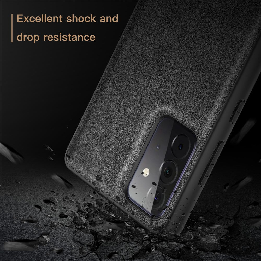 Galaxy A72 4G/5G Lederhülle – stoßfest & einfarbig